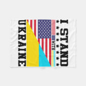 Oekraïne Amerikaanse trots vintage retro Oekraïens Fleece Deken (Voorkant (Horizontaal))