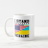Oekraïne Amerikaanse trots vintage retro Oekraïens Koffiemok (Links)