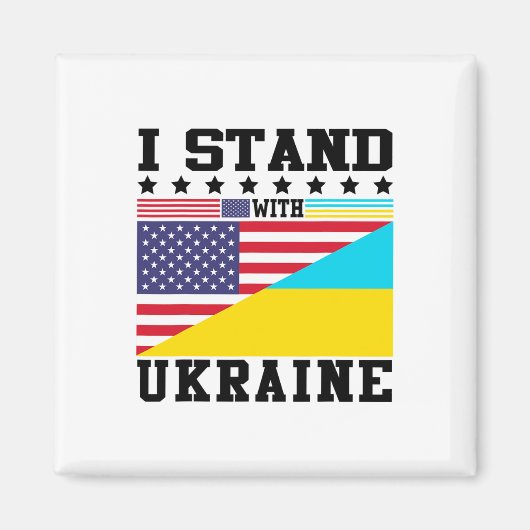 Oekraïne Amerikaanse trots vintage retro Oekraïens Magneet (Voorkant)