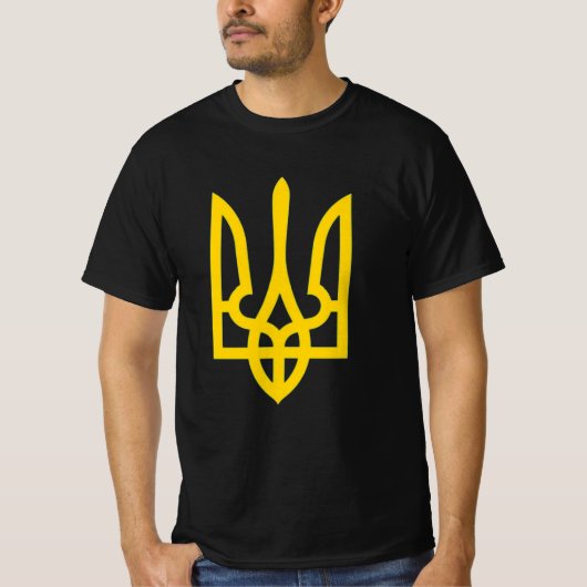 Oekraïne basis Drie-tand T-shirt (Voorkant)