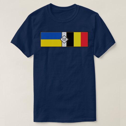 Oekraïne België EURO 2024 T-shirt (Design voorkant)