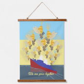 Oekraïne "blauw geel" kleurig hangend wandkleed (Voorkant)