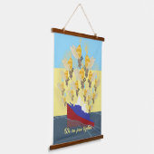 Oekraïne "blauw geel" kleurig hangend wandkleed (Gebogen)