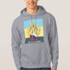 Oekraïne "blauw geel" kleurig hoodie
