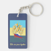 Oekraïne "blauw geel" kleurig sleutelhanger (achterkant)