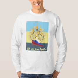 Oekraïne "blauw geel" kleurig t-shirt