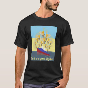 Oekraïne "blauw geel" kleurig t-shirt