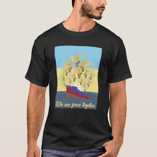 Oekraïne "blauw geel" kleurig t-shirt (Voorkant)