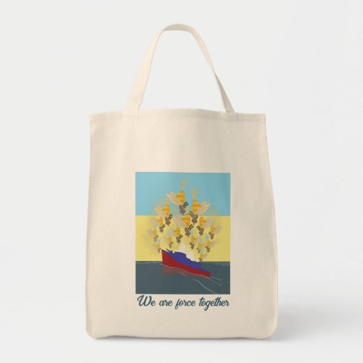 Oekraïne "blauw geel" kleurig tote bag (Voorkant)