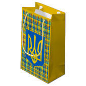 Oekraïne Blauw, Geel, Rood speldenpatroon, Tartan Klein Cadeauzakje (Achterkant Gekanteld)