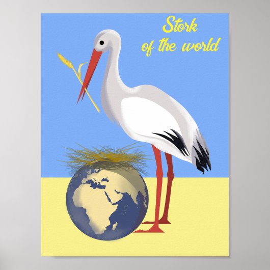 Oekraïne "blauw geel" vredelievend poster (Voorkant)