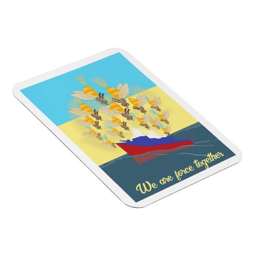 Oekraïne "blauw geel" vredeskleurig magneet (Rechterzijde)