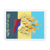 Oekraïne "blauw geel" vredeskleurig magneet (Horizontaal)