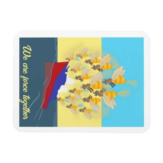 Oekraïne "blauw geel" vredeskleurig magneet (Horizontaal)