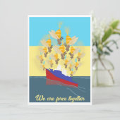 Oekraïne "blauwe gele" kleurige uitnodiging (Staand voorkant)