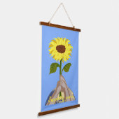 Oekraïne "blauwe gele" zonnebloem kleurrijk hangend wandkleed (Gebogen)