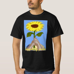 Oekraïne "blauwe gele" zonnebloem kleurrijk t-shirt