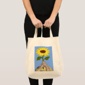 Oekraïne "blauwe gele" zonnebloem kleurrijk tote bag (Voorkant (product))