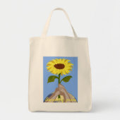Oekraïne "blauwe gele" zonnebloem kleurrijk tote bag (Voorkant)