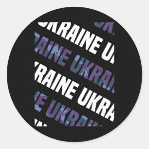 Oekraïne Camo Patroon Paarse Camouflage Ronde Sticker