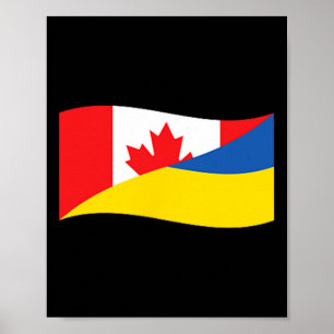 Oekraïne Canada Dubbele Vlag Eenheid Patriottische Poster