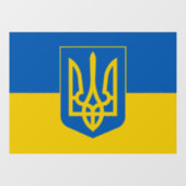 Oekraïne Cling, Raambord, Tryzub, Oekraïense vlag Raamsticker (Vel)