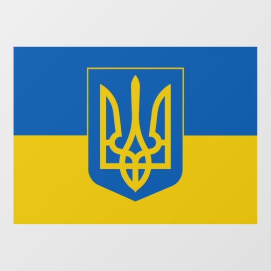 Oekraïne Cling, Raambord, Tryzub, Oekraïense vlag Raamsticker (Vel)