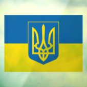Oekraïne Cling, Raambord, Tryzub, Oekraïense vlag Raamsticker (Vel 3)