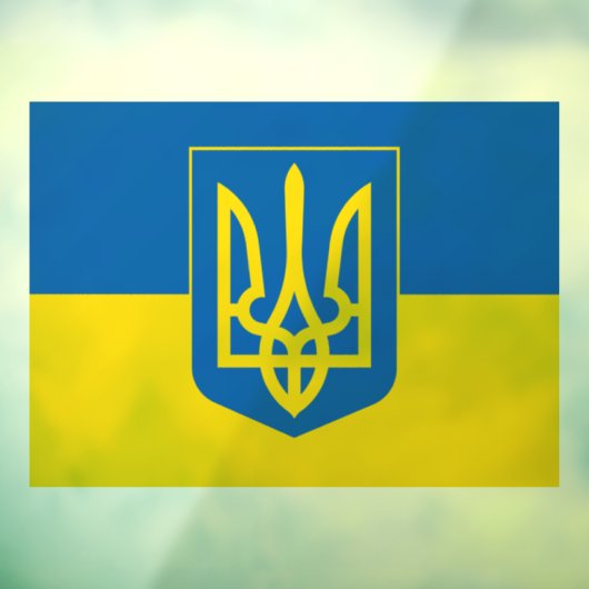 Oekraïne Cling, Raambord, Tryzub, Oekraïense vlag Raamsticker (Vel 3)
