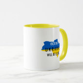 Oekraïne Colors Victory Overlay Coffee Mok (Voorkant rechts)