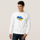 Oekraïne Colors Victory Overlay White Sweatshirt (Voorkant volledig)