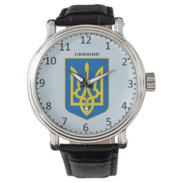 Oekraïne Crest aangepaste polshorloge Horloge