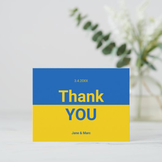 Oekraïne Dank U Kaarten Moderne Typo Postkaarten (Staand voorkant)