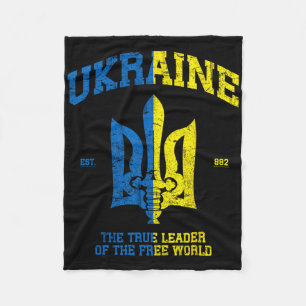 Oekraïne De Leider Van De Vrije Wereld Vintage Oek Fleece Deken