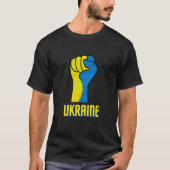 Oekraïne Defiant Fist T-Shirt (Voorkant)