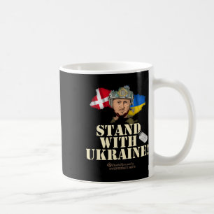 Oekraine Denemarken Vlaggen Slogan Steun Oekraine Koffiemok