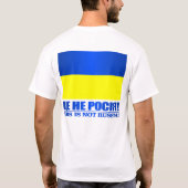 Oekraïne (dit is geen Rusland!) T-shirt (Achterkant)