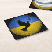 Oekraïne Dove of Peace Kartonnen Onderzetters (Schuin)