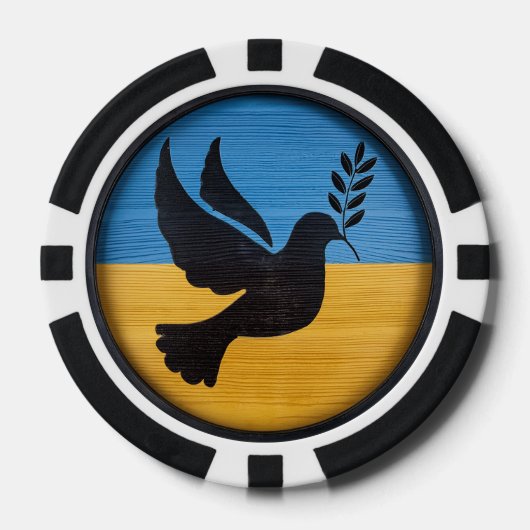 Oekraïne Dove of Peace Poker Chips (Voorkant)