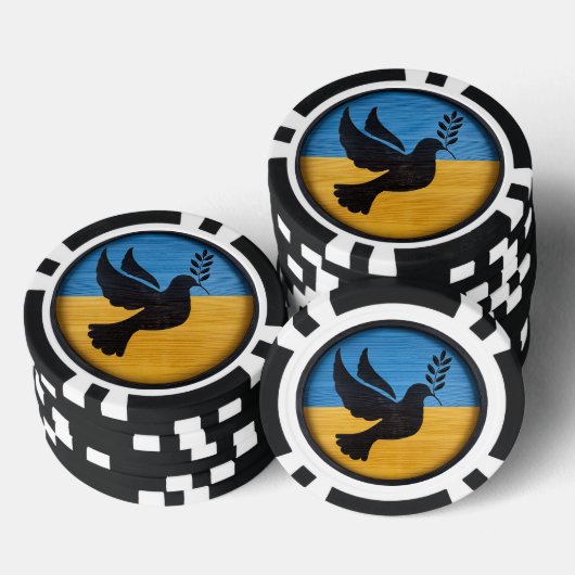 Oekraïne Dove of Peace Poker Chips (Opstapeling)