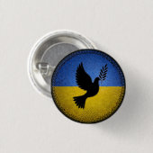 Oekraïne Dove of Peace Ronde Button 3,2 Cm (Voorkant /achterkant)