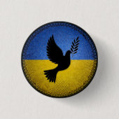 Oekraïne Dove of Peace Ronde Button 3,2 Cm (Voorkant)