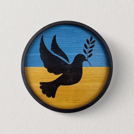 Oekraïne Dove of Peace Ronde Button 5,7 Cm (Voorkant)