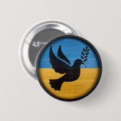 Oekraïne Dove of Peace Ronde Button 5,7 Cm (Voorkant /achterkant)