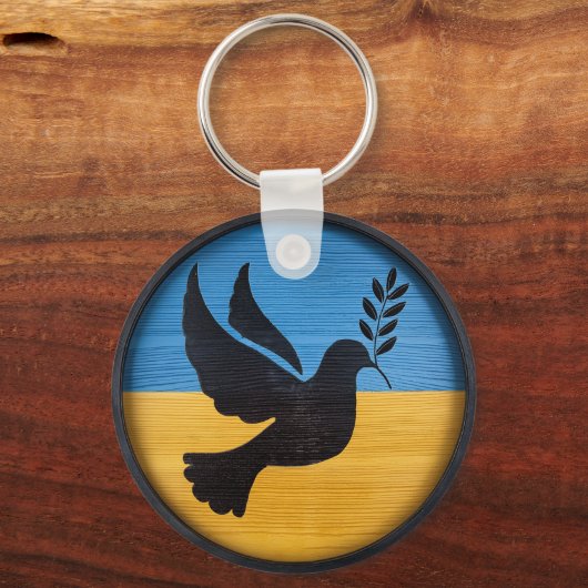 Oekraïne Dove of Peace Sleutelhanger (Achterkant)