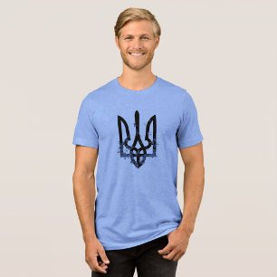 OEKRAÏNE. Drietand. Oekraïens wapen. Tri-Blend Shirt