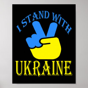 Oekraïne Drietand Oekraïense Vlag Oekraïense Vlag Poster