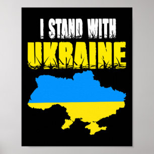 Oekraïne Drietand Oekraïense Vlag Oekraïense Vlag Poster