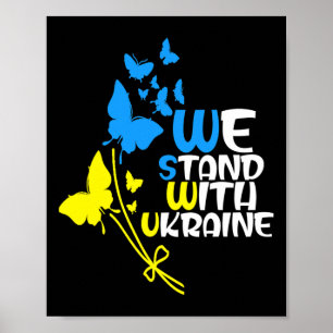 Oekraïne Drietand Oekraïense Vlag Oekraïense Vlag Poster