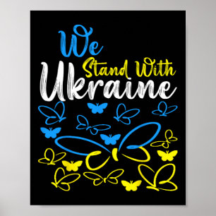 Oekraïne Drietand Oekraïense Vlag Oekraïense Vlag Poster